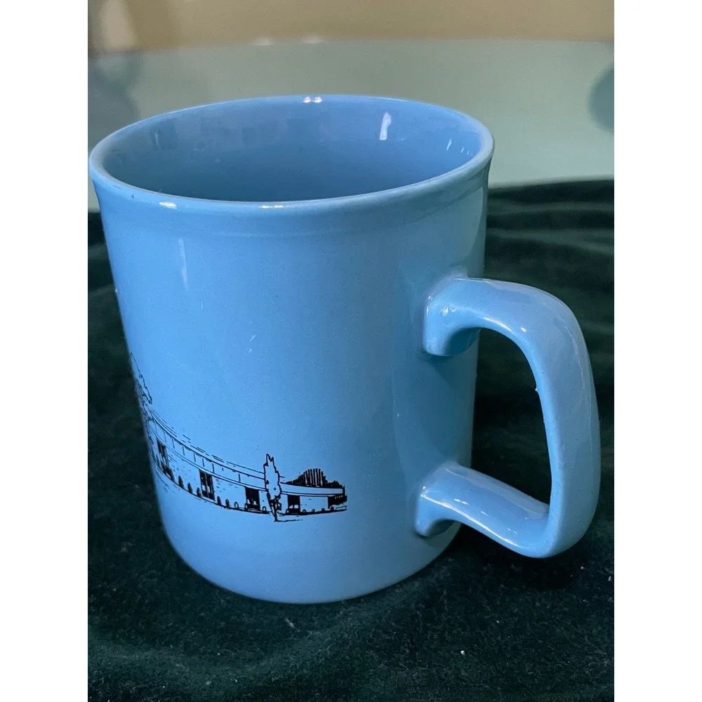 Vintage Bell & Howell Micro Photo Division Blue Ceramic Mug Made in England - Picture 5 of 9